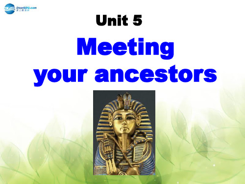 2019-2019学年高中英语 Unit 5 Meeting your ancestors Warming up课件 新人教版选修