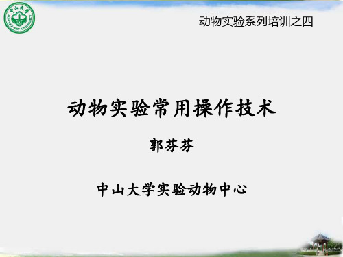 动物实验常见操作技术