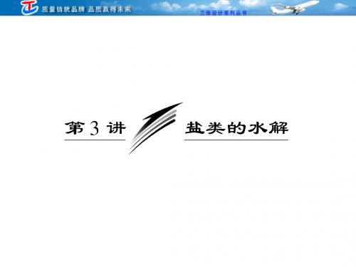 第八章  第三讲  盐类的水解