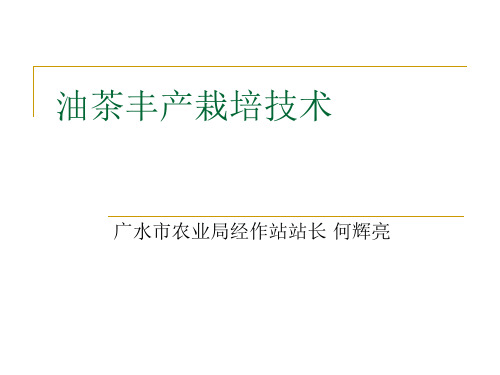 油茶栽培技术