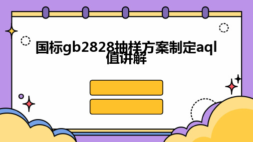 国标GB2828抽样方案制定AQL值讲解课件