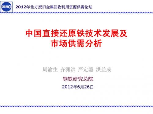 -=-周渝生 中国直接还原铁技术发展及市场供需分析 (终稿)