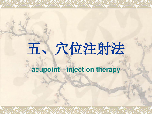 穴位注射--针灸学课件(南京中医药大学)