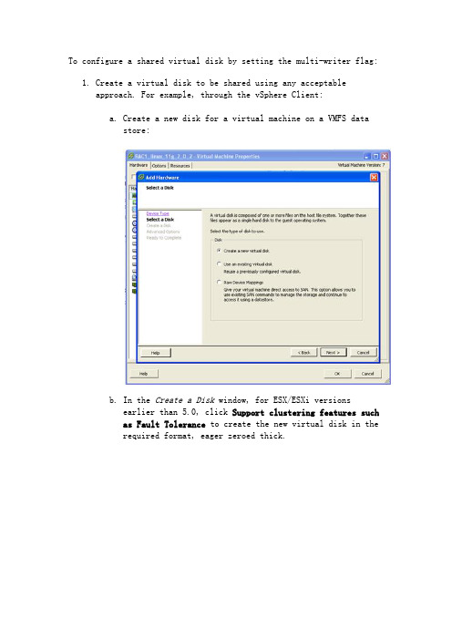 vmware ESXI 添加共享磁盘