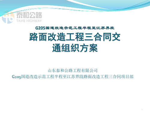 交通组织方案