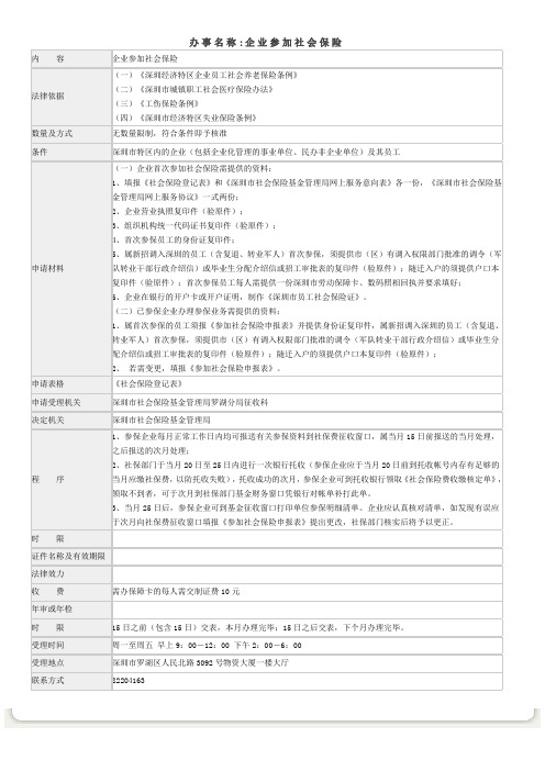 企业如何参保