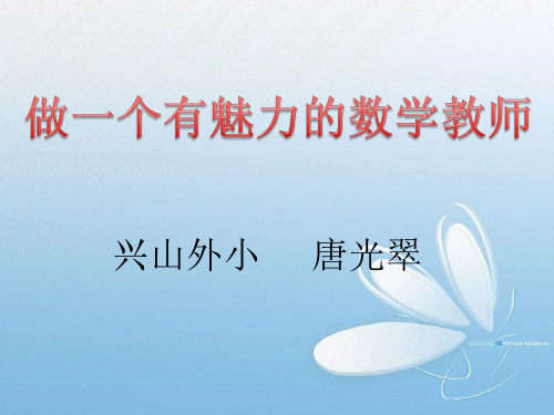 做一个有魅力的数学教师.ppt