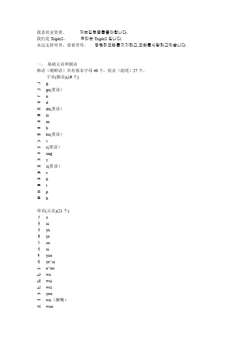 生活常用韩语,追星必学