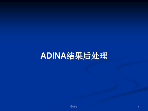 ADINA结果后处理PPT学习教案