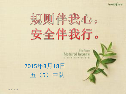 规则伴我心,安全伴我行。PPT课件