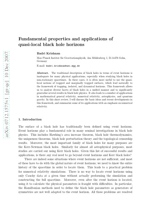 Fundamental properties and applications of quasi-local black hole horizons