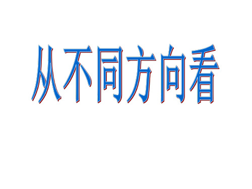 从不同方向看[上学期]--北师大版-