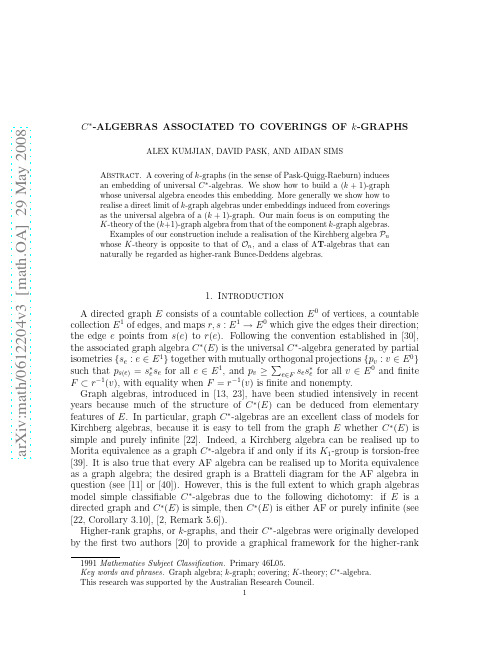 C-algebras associated to coverings of k-graphs