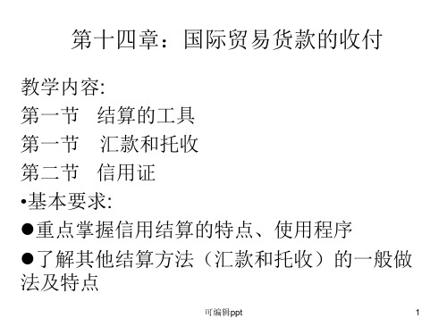 国际贸易货款的收付