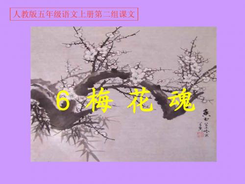 人教版五年级语文上册第二组《06梅花魂》PPT课件