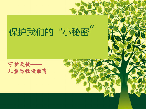 保护我们的小秘密——儿童性教育课件