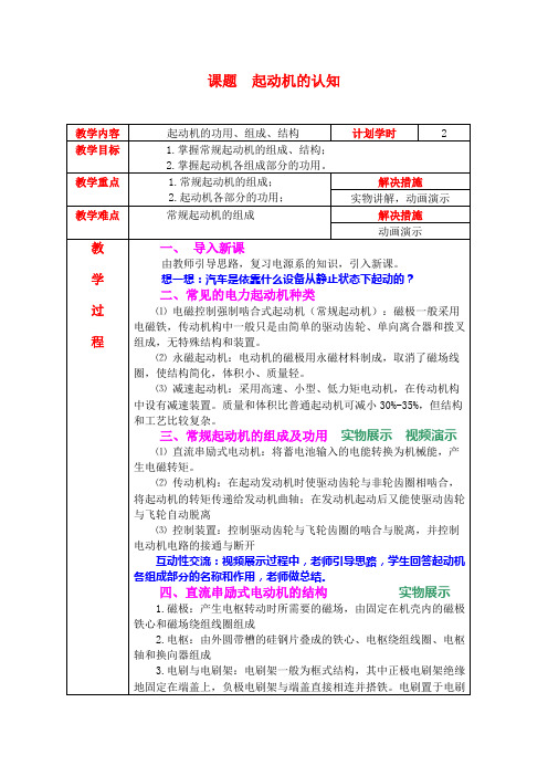 起动机教案