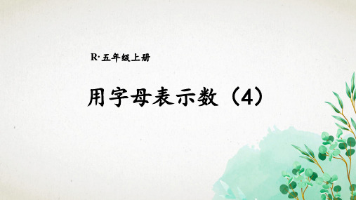 人教版数学五年级上册第4课时 用字母表示数(4)课件
