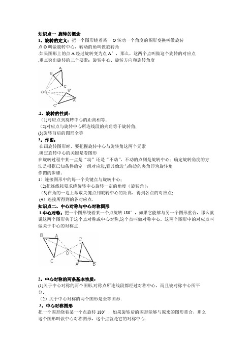 旋转知识点总结