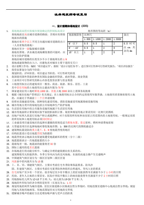 往年一级注册建筑师考试复习6000题