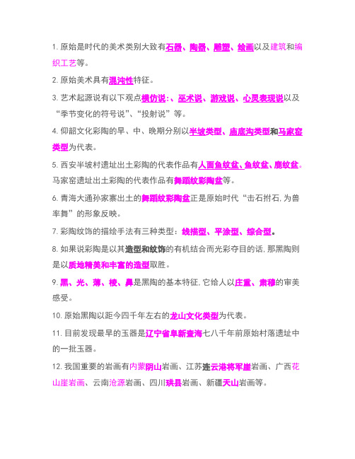 外国美术史填空