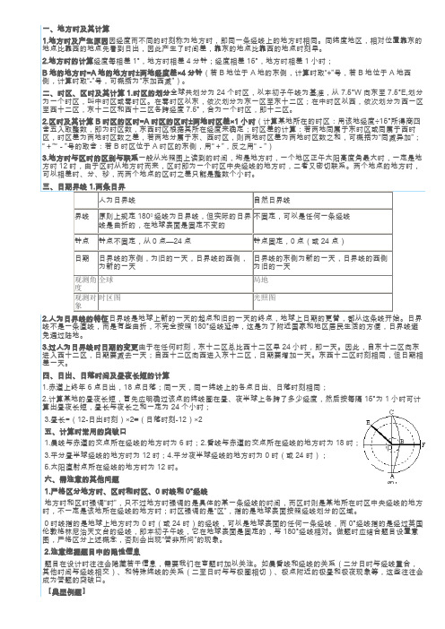 地理时区时间计算