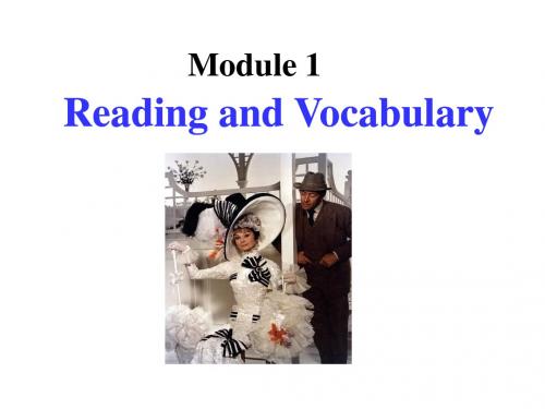 外研版高中英语选修9Module1ReadingandVocabulary课件