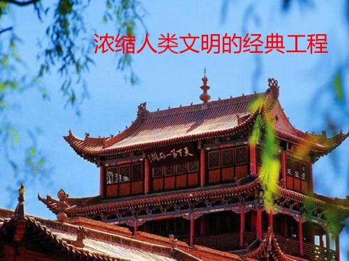 六年级品德与社会《浓缩人类文明的经典工程》