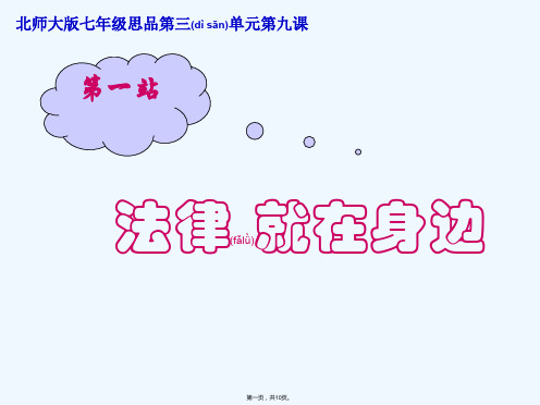 《法律就在身边》PPT课件