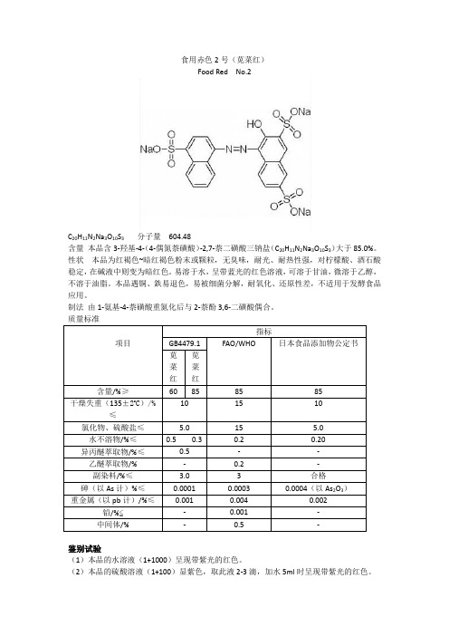 食用赤色2号