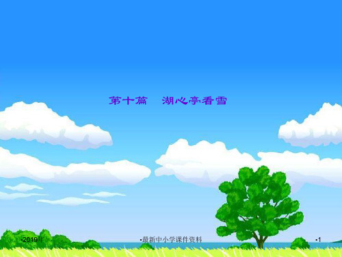 推荐中考语文重点篇目专题复习 第十篇《湖心亭看雪》课件