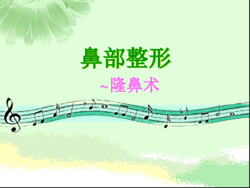 鼻部整形隆鼻术精品PPT课件新版