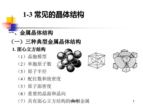 晶面和体心立方晶体