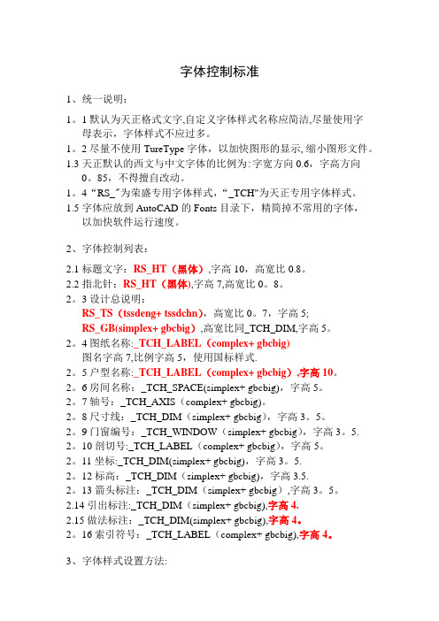 CAD制图标准之字体