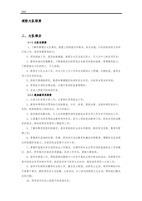 消防大队职责