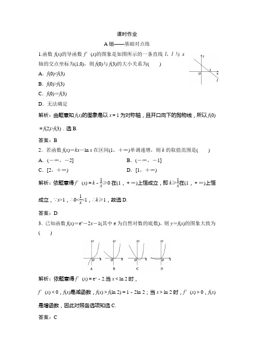 高中数学 利用导数研究函数的单调性