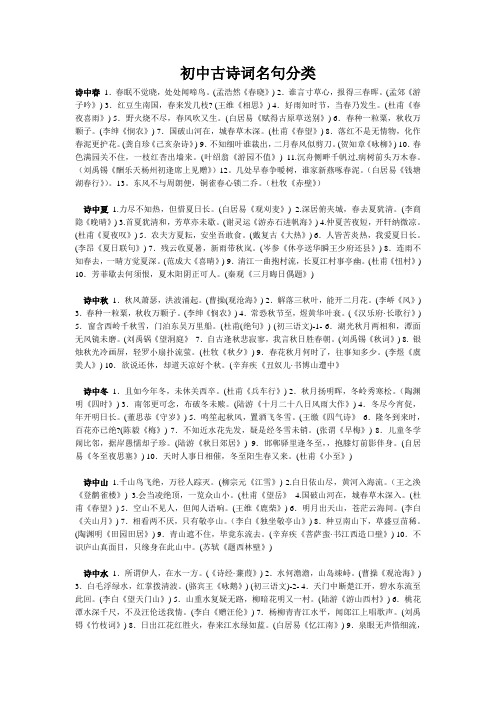 初中古诗词名句分类.doc