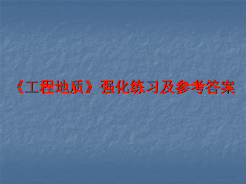 《工程地质》强化练习及参考答案