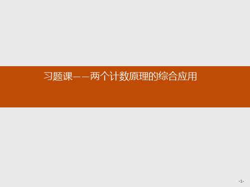 推荐-高中数学人教A版选修2-3课件1习题课1 两个计数原理的综合应用