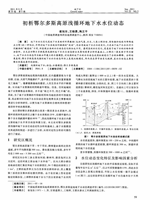 初析鄂尔多斯高原浅循环地下水水位动态