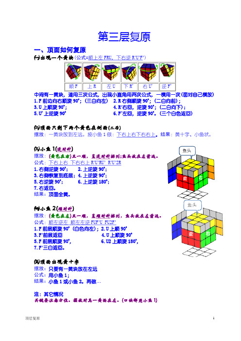 魔方第3层的复位