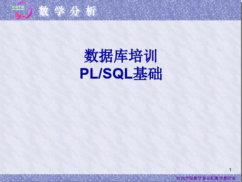数据库培训-PLSQLppt课件