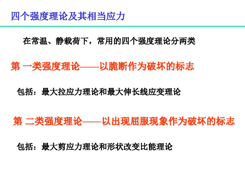 四个强度理论及其相当应力