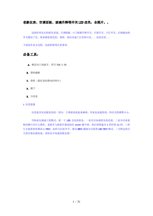 福克斯仪表等LED改色