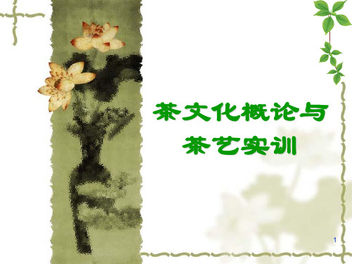 茶文化概论与茶艺实训-第一章第一节茶的起源