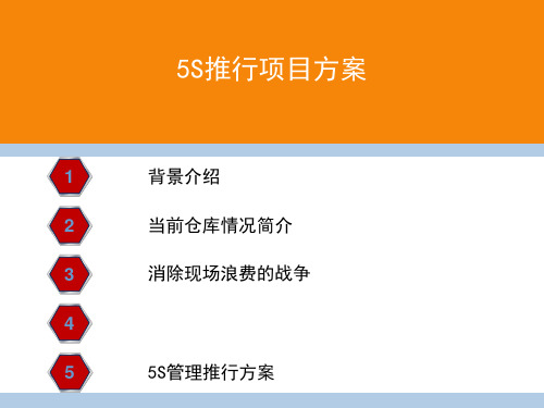 XX仓库布局优化及5S推行项目方案PPT课件