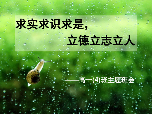高一(4)班主题班会