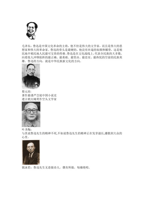 名人评价