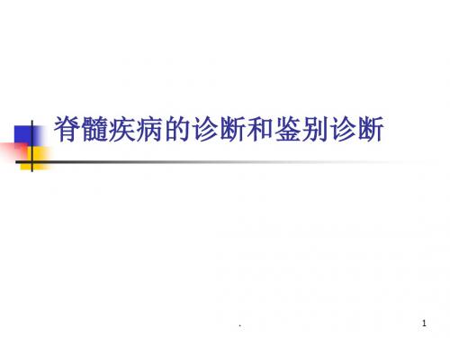 脊髓疾病的影像诊断PPT课件
