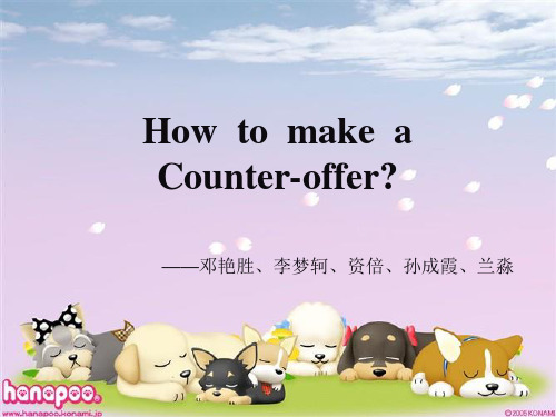 How to make a counter-offer